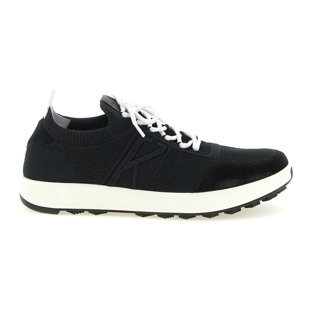 Kiton Technical Cotton Sneakers Heren Schoenen Zwart