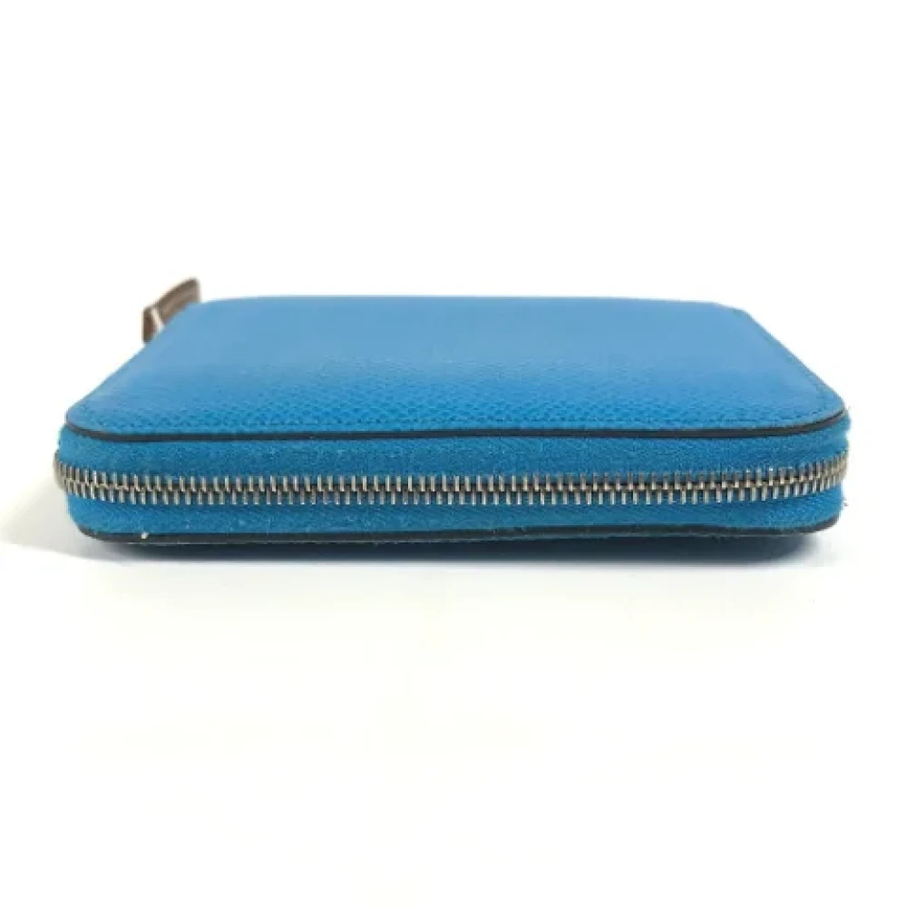Hermès Vintage Pre-owned Leather wallets Blue Dames