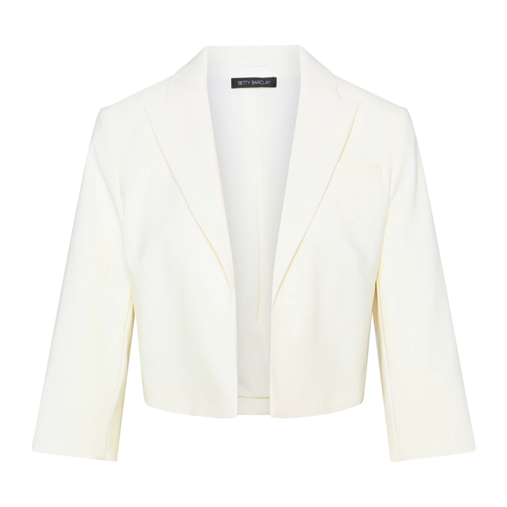 Betty Barclay Korte blazer met 3 4 mouw White Dames