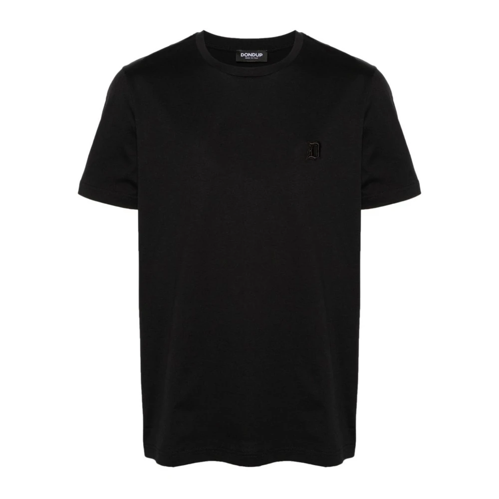 Dondup Zwart T-shirt met geborduurd logo Black Heren