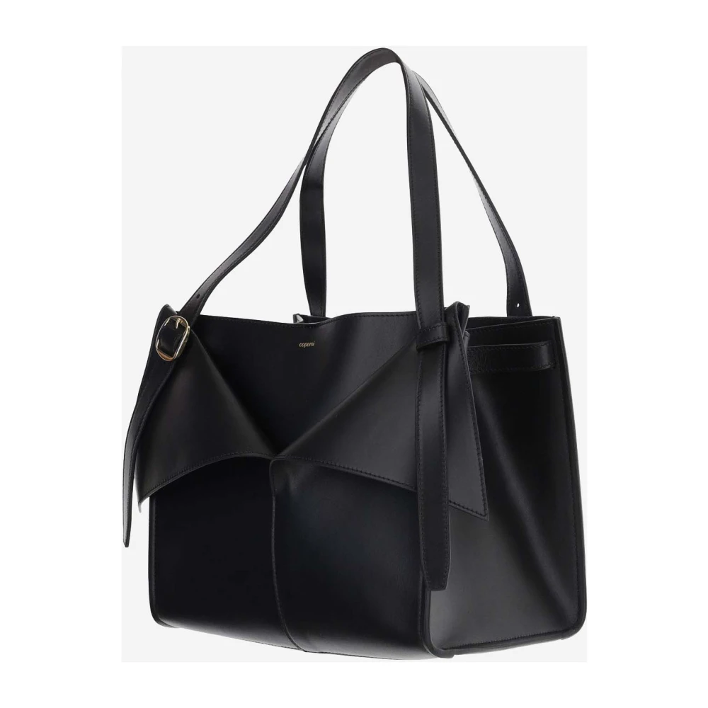 Coperni Leren tas met gespsluiting Black Dames