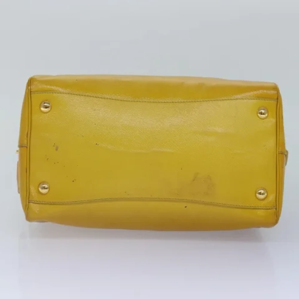 Prada Vintage Pre-owned Leather prada-bags Yellow Dames