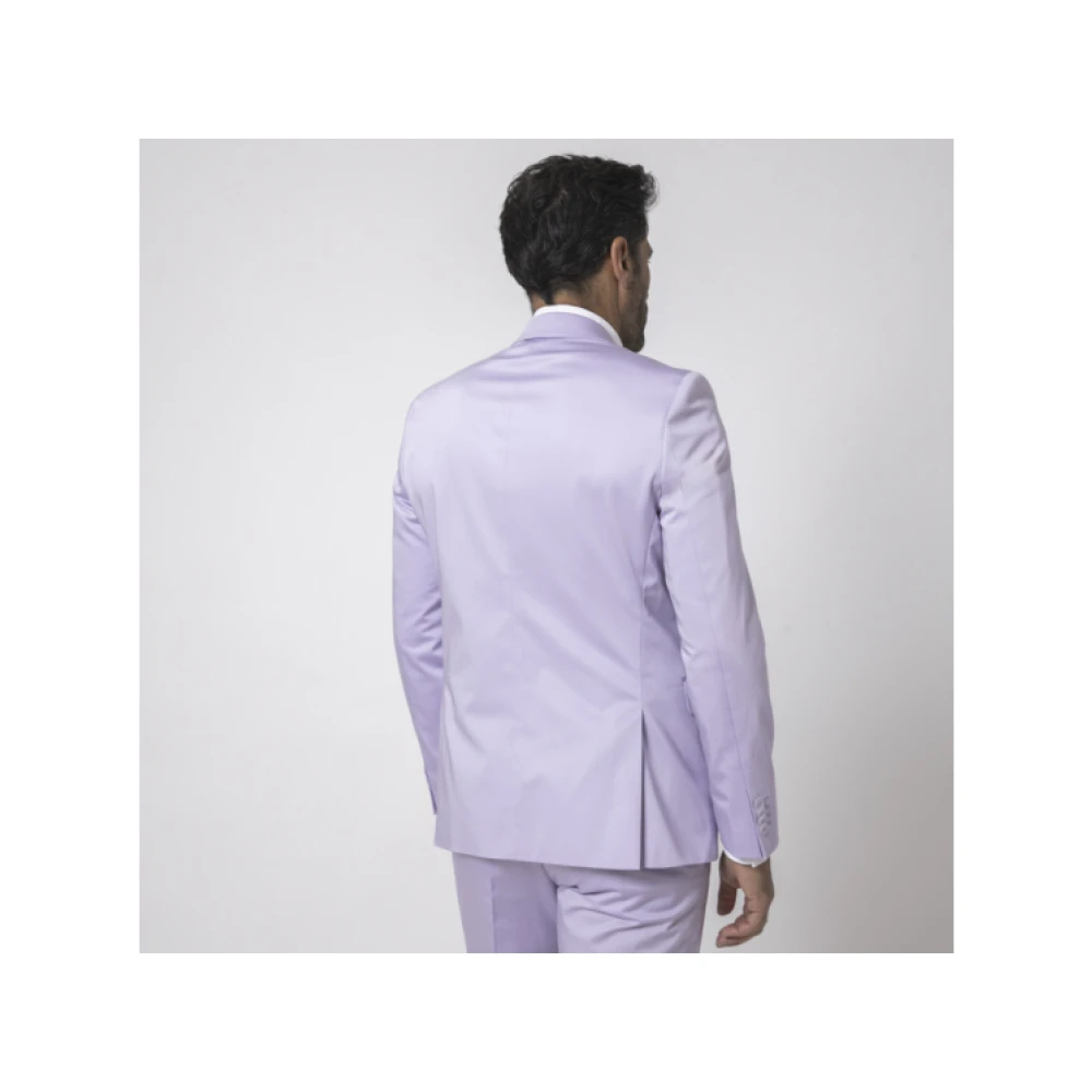 Karl Lagerfeld Mauve Katoen Satijn Blazer Jas Purple Heren