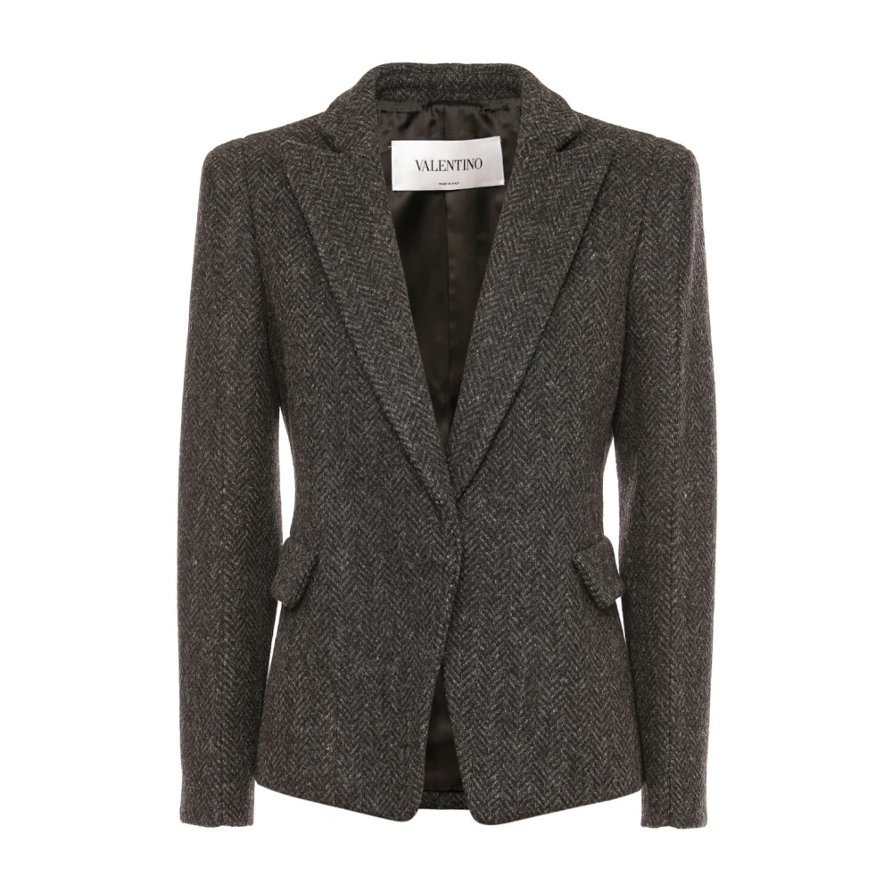 Valentino Garavani Women's Gray Blazers,, Stylish Jacket Ub0ce2355vq080 2XS