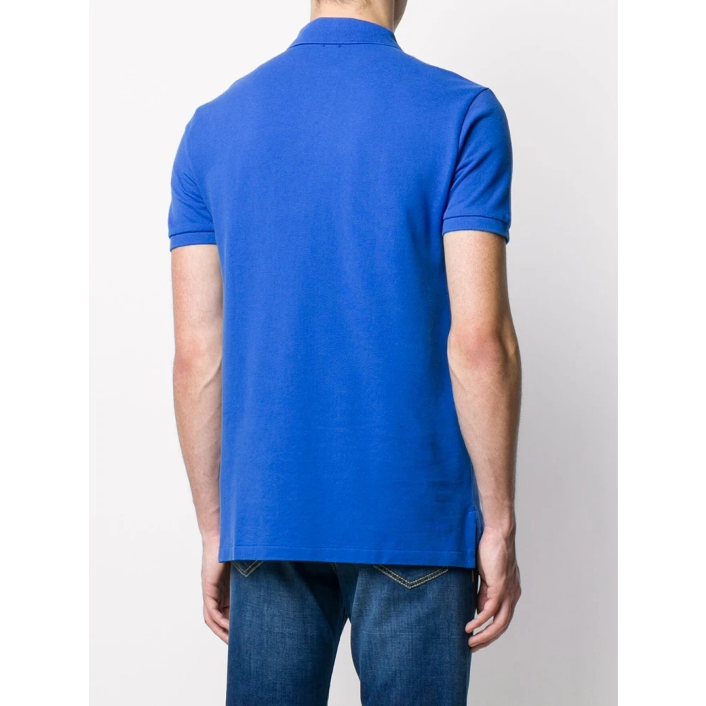 Ralph Lauren Iris Blue Knit Polo Shirt Blue Heren