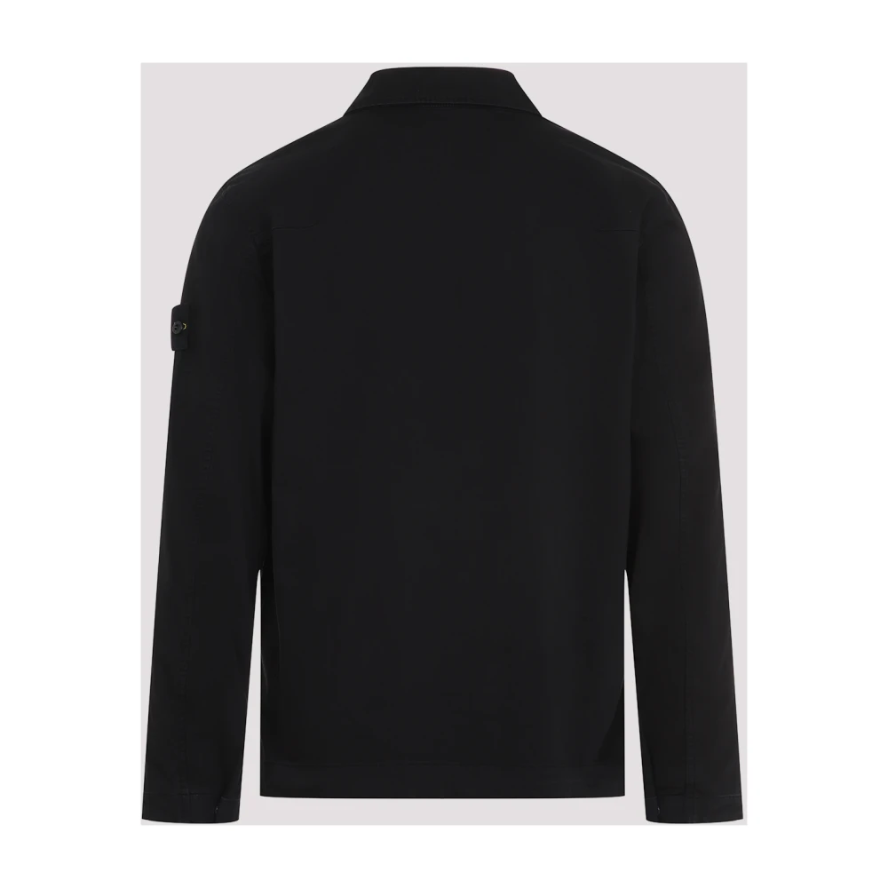 Stone Island Zwarte Stijlvolle Herenoverhemd Black Heren