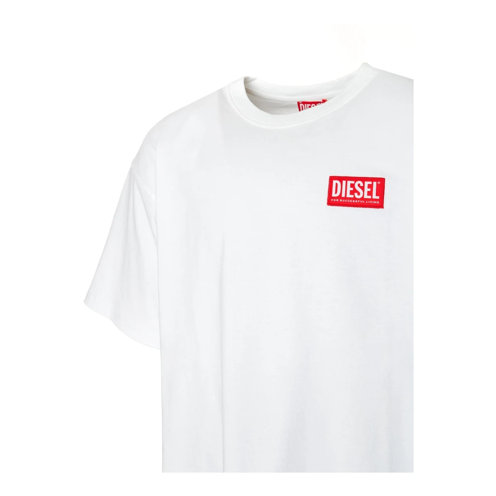 Diesel Boxt Lab T-Shirt Oversized Fit White Heren