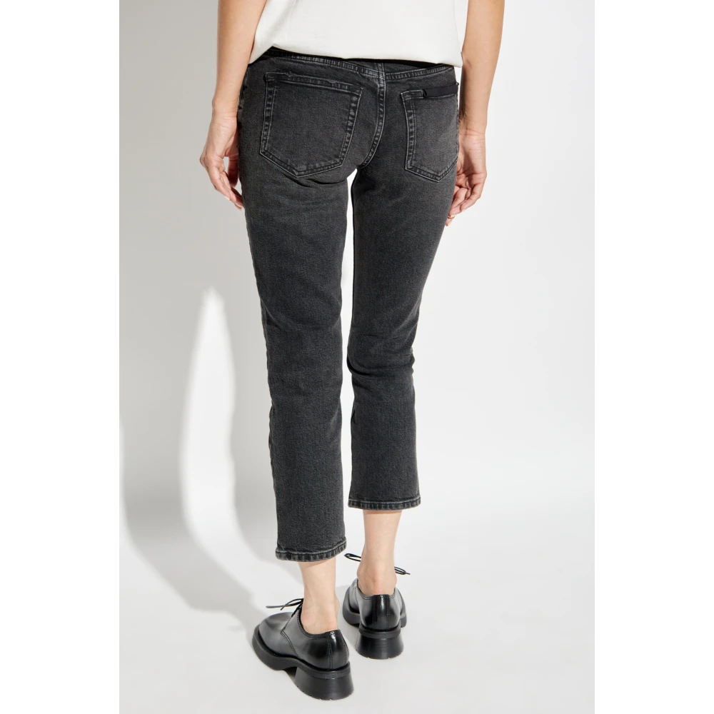 Anine Bing Jeans met logo Gray Dames