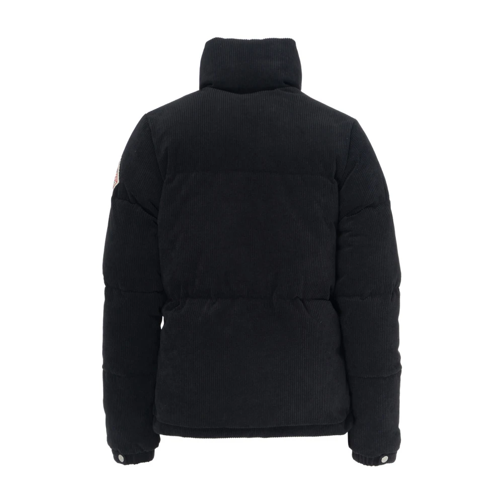 Pyrenex Korte blauwe fluwelen vintage retro jas Black Dames