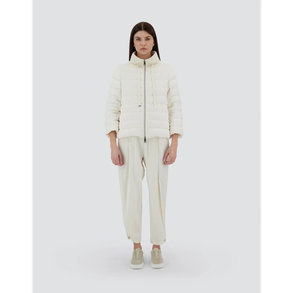Herno Dusty Velvet Resort Jas White Dames