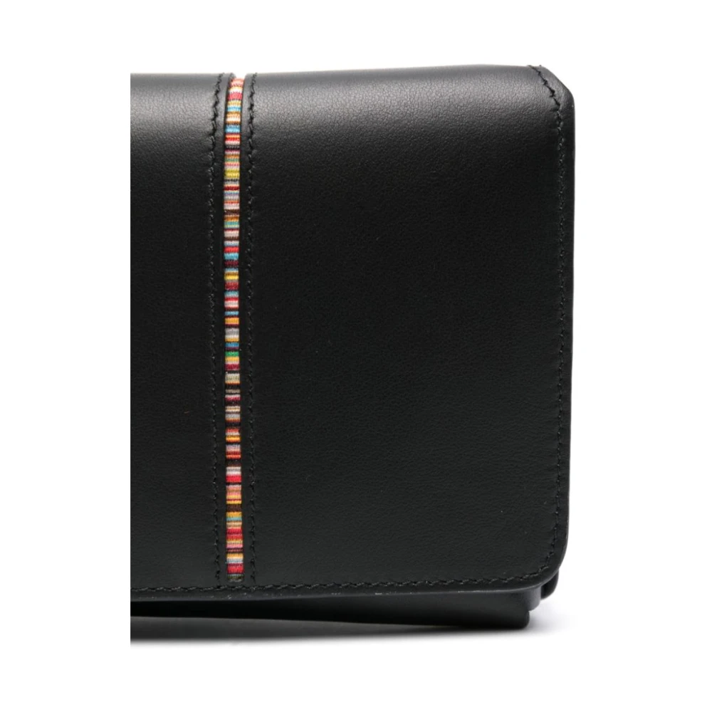 Paul Smith Regenboog Streep Leren Schoudertas Black Dames