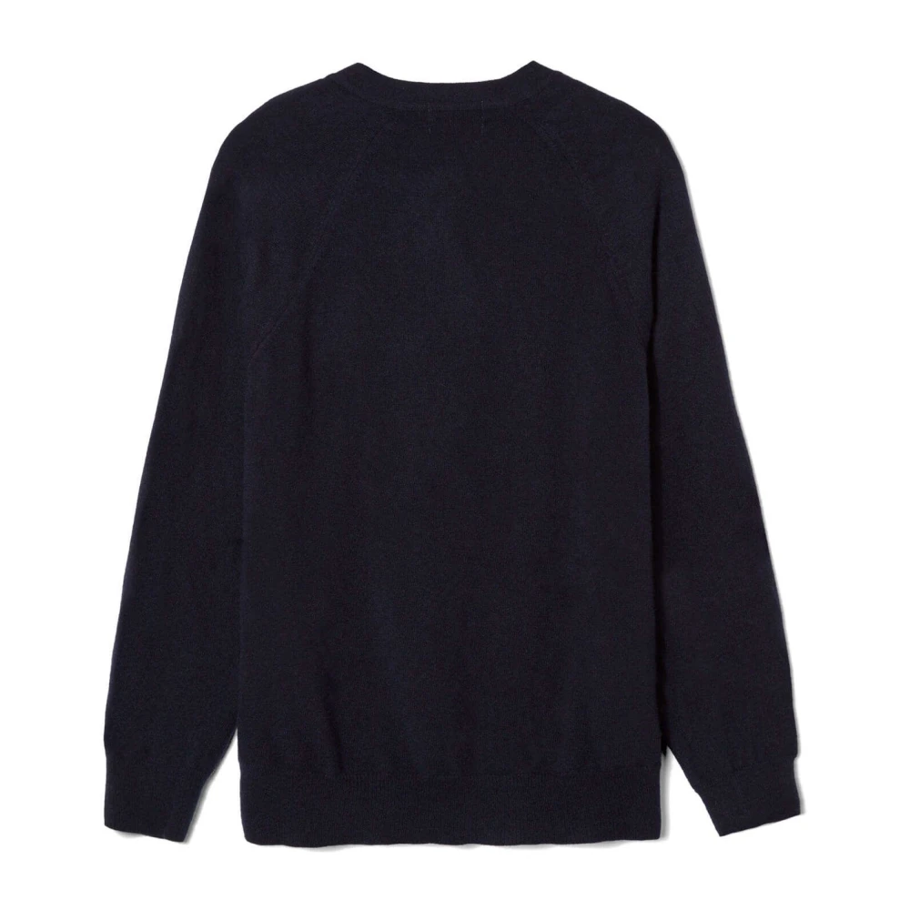 Fred Perry Lamswollen Cardigan Navy Marl-38 Blue Heren