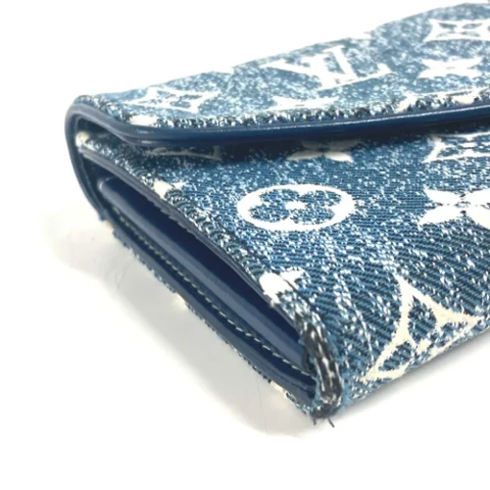 Louis Vuitton Vintage Pre-owned Denim wallets Blue Dames