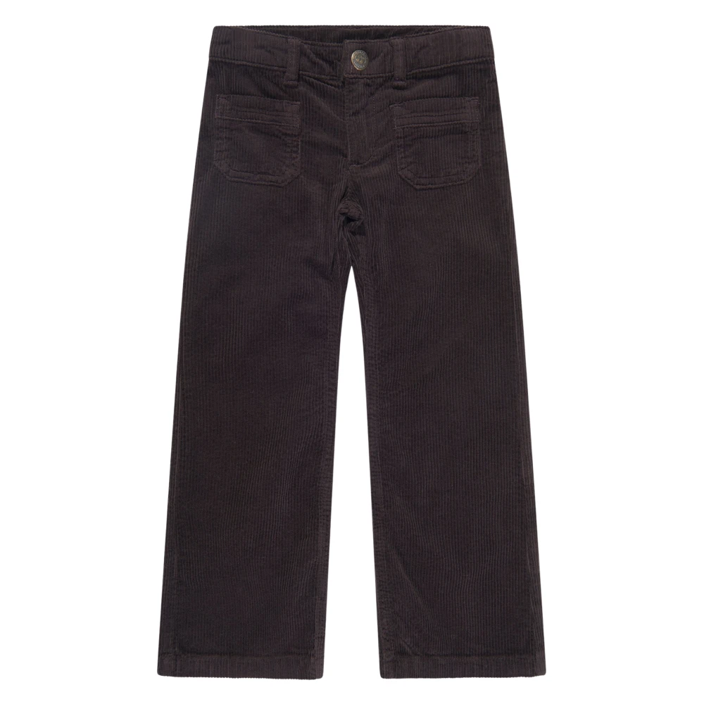 Bonpoint Girls Brown Trousers, 10 Y, Junon Wide Leg Trousers
