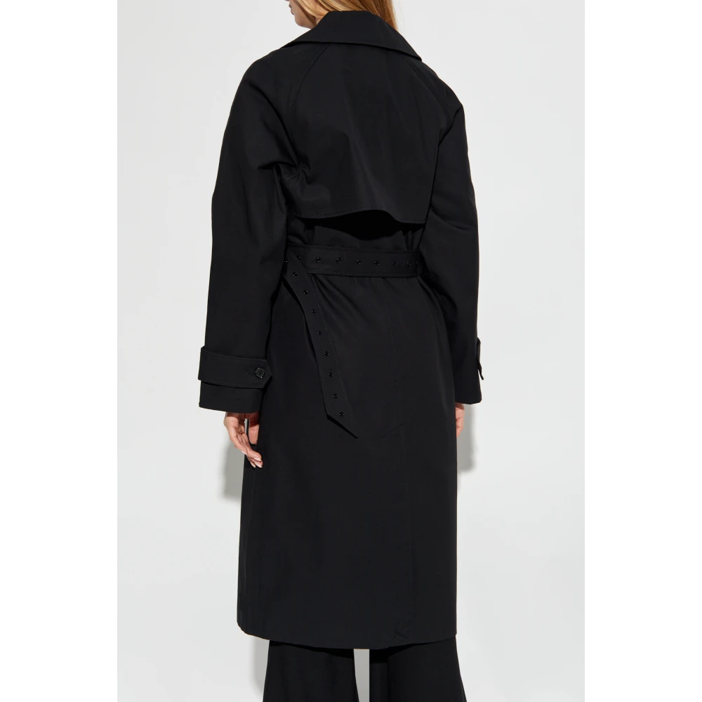 Michael Kors Katoenen Trenchcoat met Ceintuur Black Dames