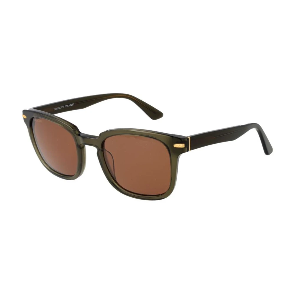 Serengeti Unisex Green Rectangle Sunglasses With Photochromatic & Polarized Lenses
