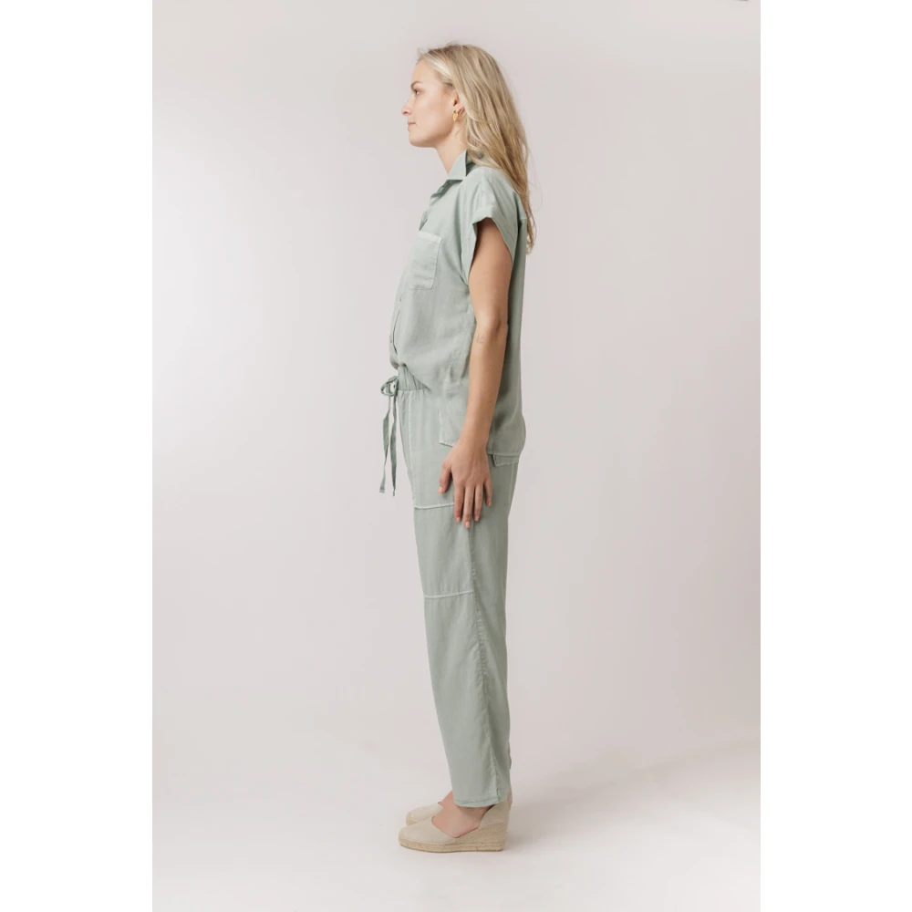 Bella Dahl Groene Oasis Wijde Tencel Broek Green Dames
