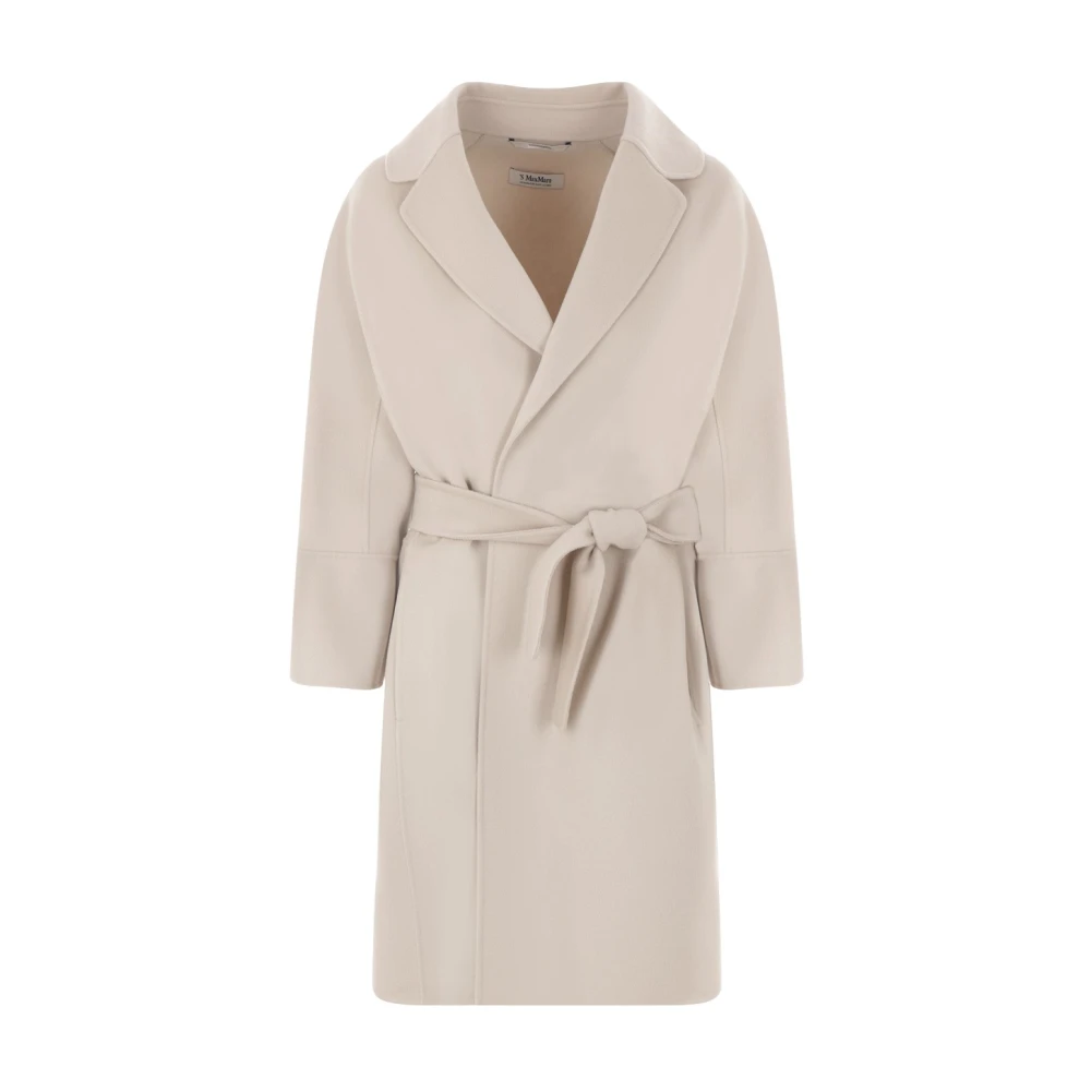Max Mara Beige Wollen Omslagjas Beige Dames