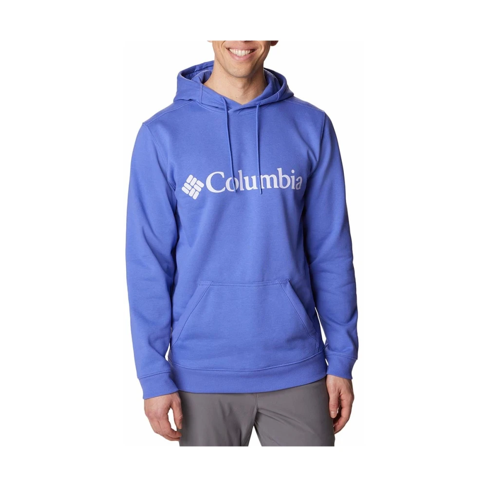 Columbia Logo Hoodie voor dagelijkse stijl Blue Heren