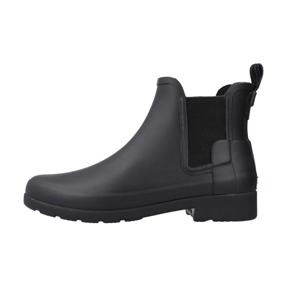 Hunter Raffinerade Chelsea Boots Black, Dam