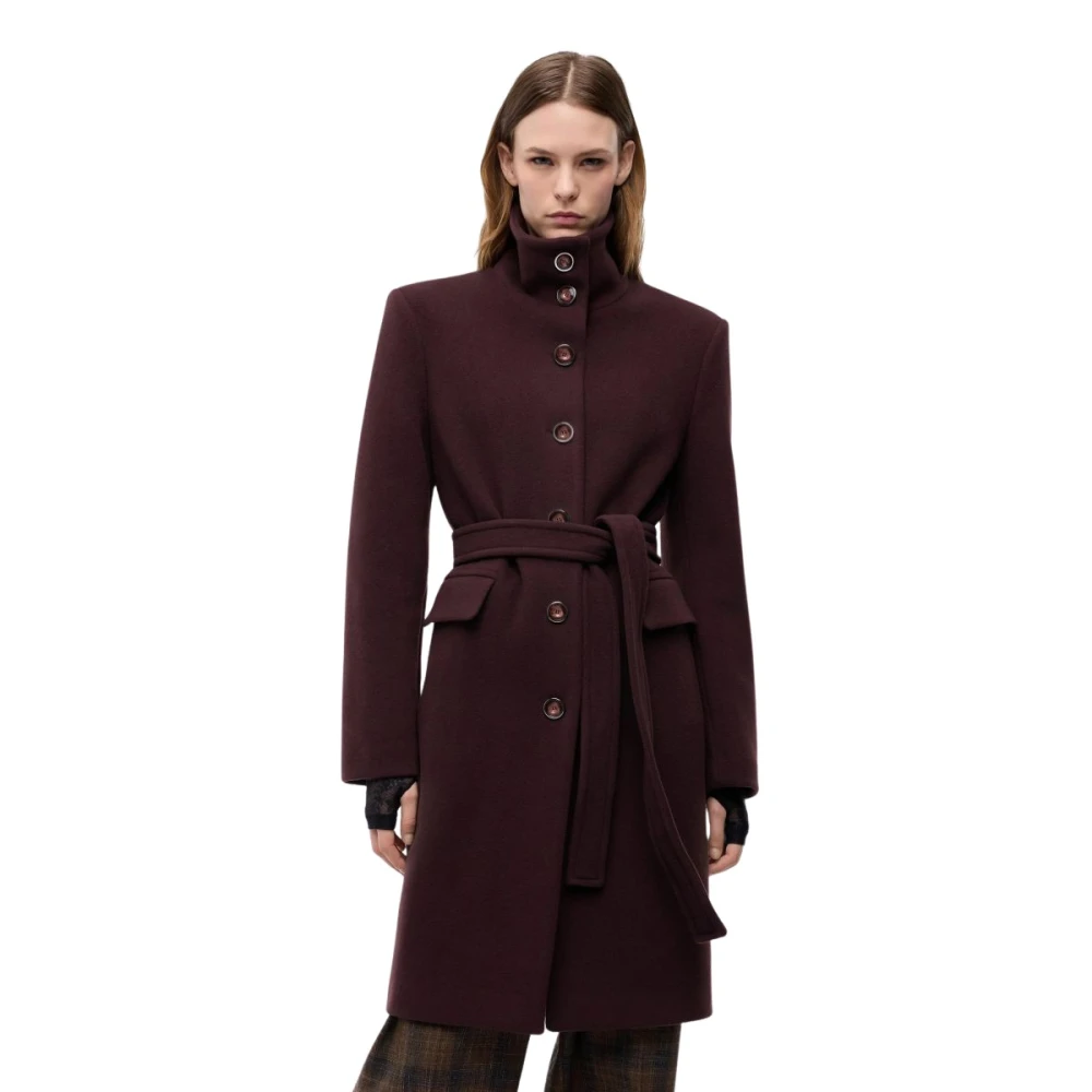 Pinko Donna Rosso Cappotti, S, New,