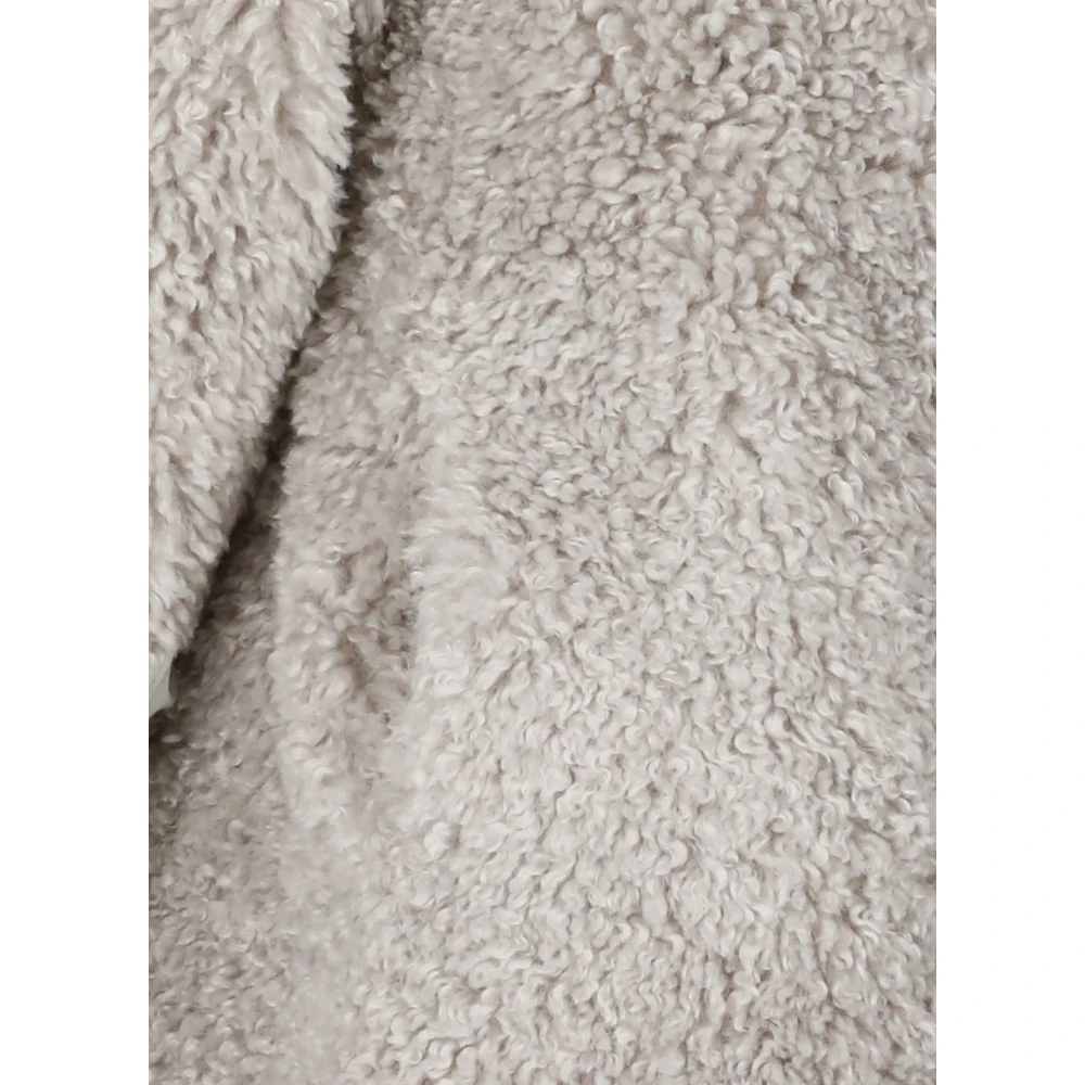 RRD Grijze Eco-Bontjas met Hoge Kraag en Capuchon Gray Dames