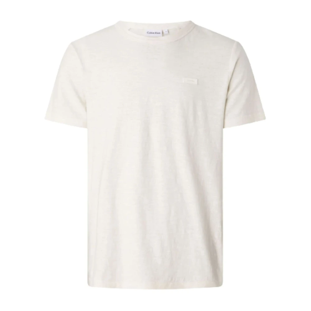 Calvin Klein Bomull Linne Herr T-Shirt White, Herr