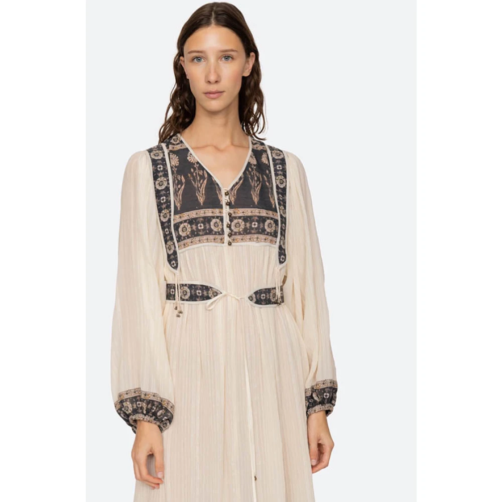 Sea NY Boho Jurk met Pofmouwen Multicolor Dames