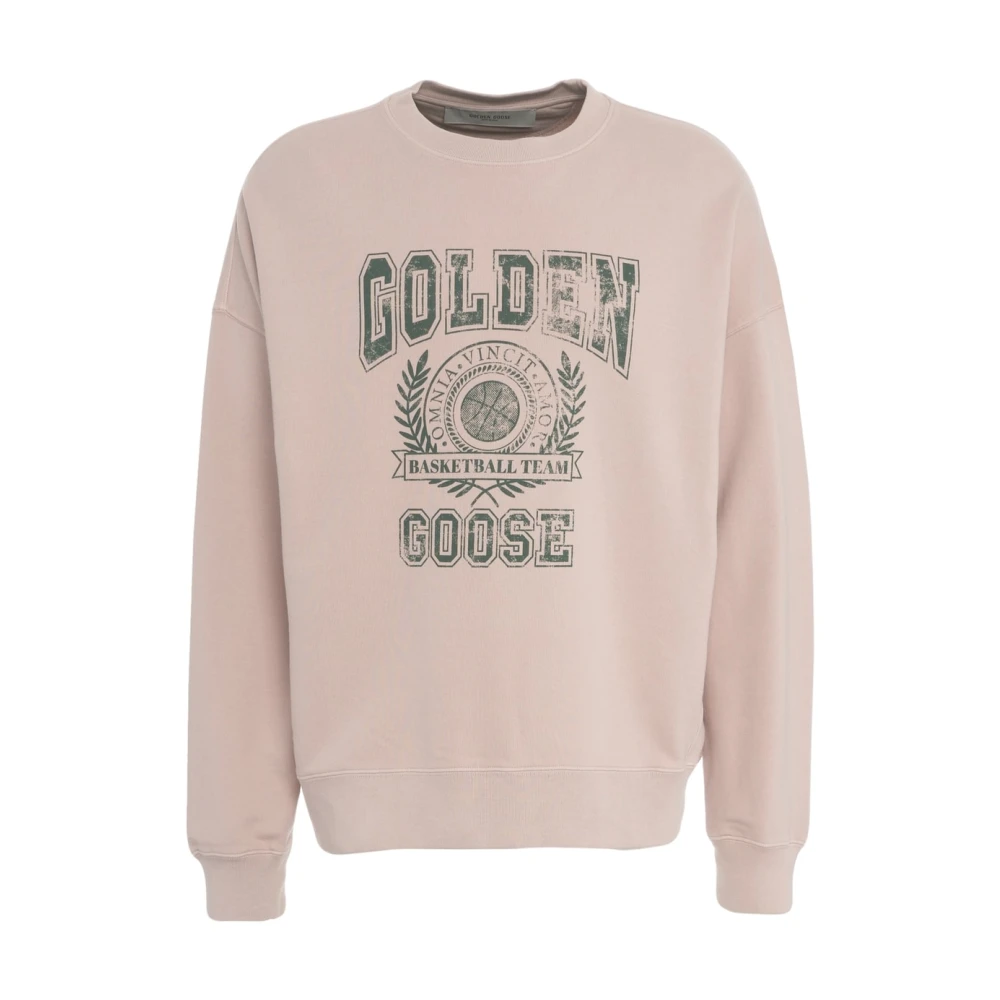 Golden Goose Rose Sweatshirt Ss25 Stijlvol Casual Comfort Pink Heren
