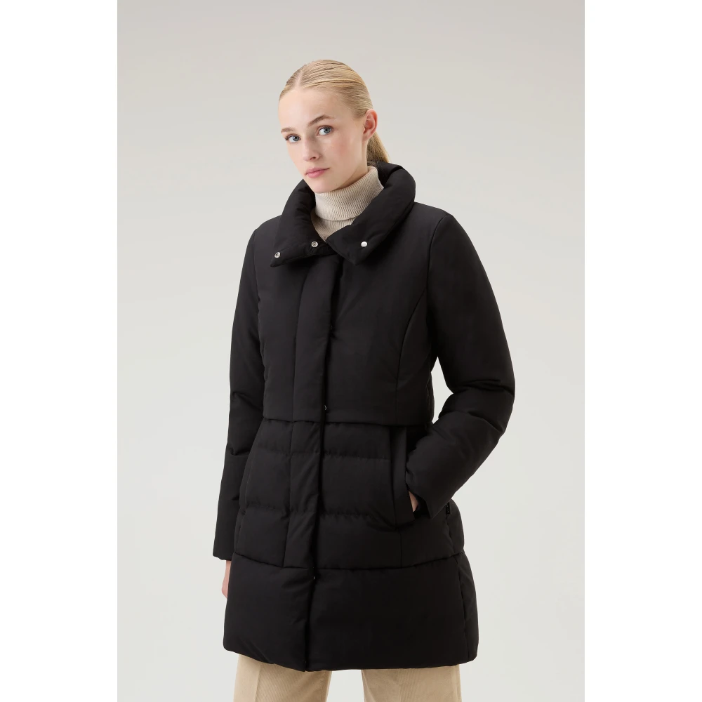 Woolrich Zwarte 2-in-1 Parka Jas Black Dames