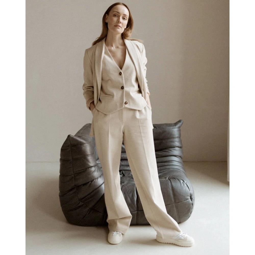 Aimée the Label FeddeA Broek Beige Dames
