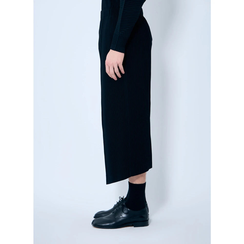 Issey Miyake Geplooide Cropped Broek Black Heren