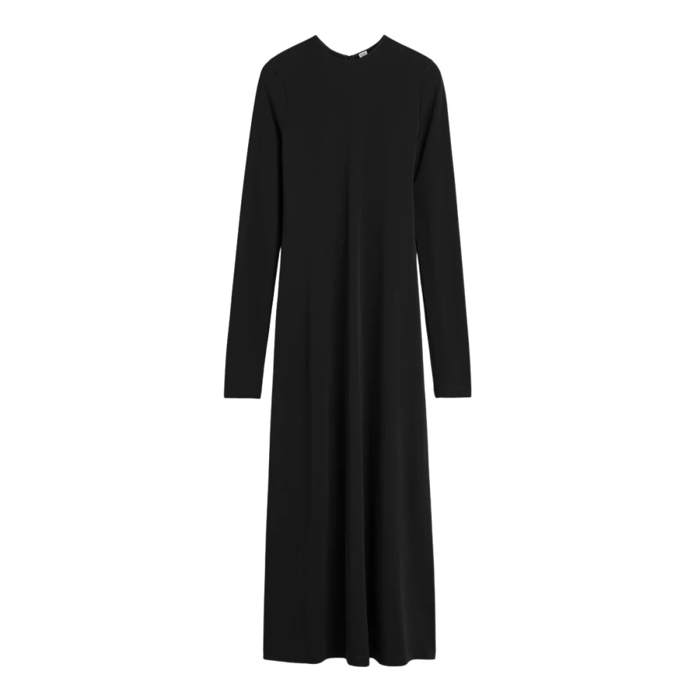 Totême , Maxi Dresses, Female, Black, Xs, Long-Sleeve Everyday Dress
