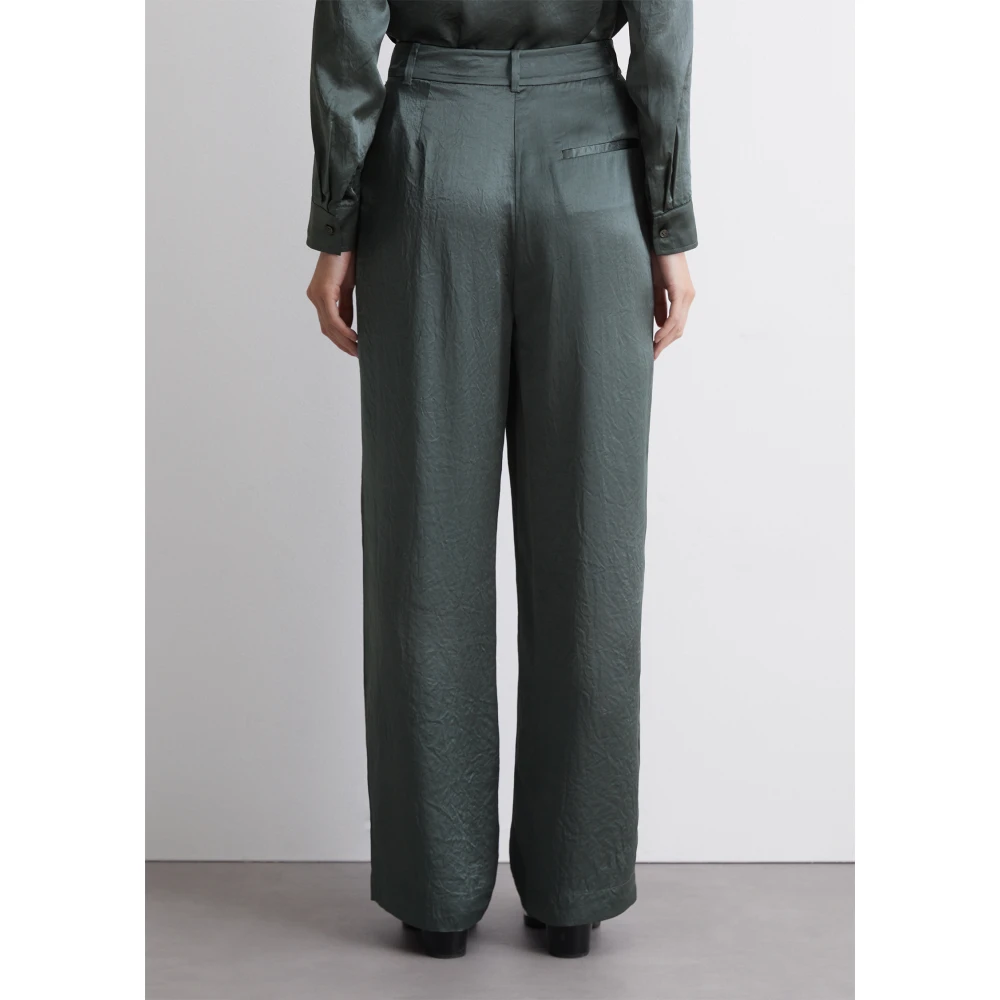 Marc O'Polo Rechte geplooide broek Brown Dames