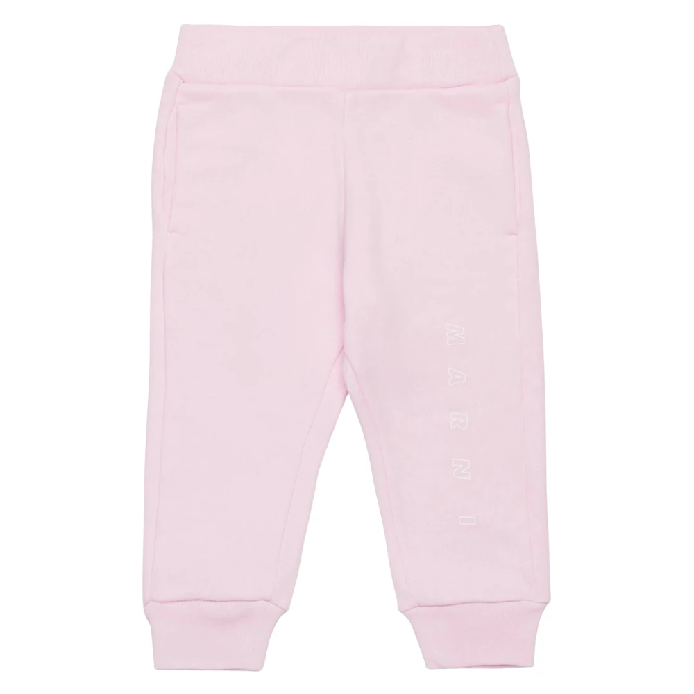 Marni Girls Pink Logo Joggers For Baby