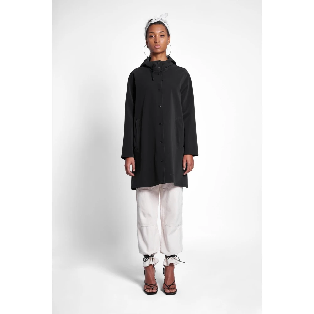 Stutterheim A-lijn Waterdichte Regenjas voor Vrouwen Black Dames