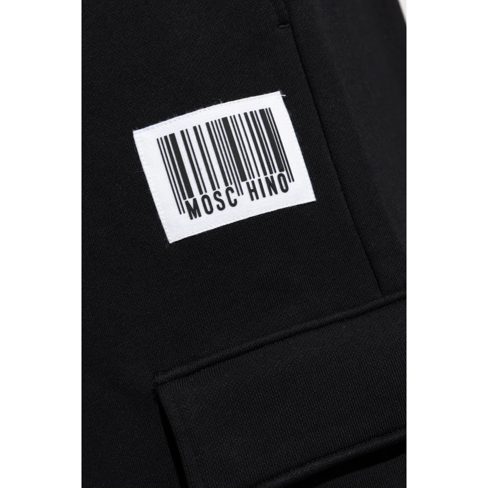 Moschino Sweatpants met patch Black Heren