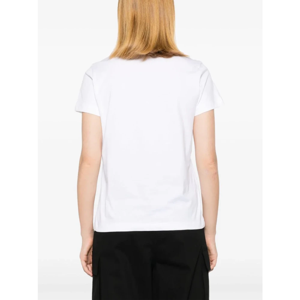 alexander mcqueen Logo Print Crew Neck Katoenen T-shirt White Dames