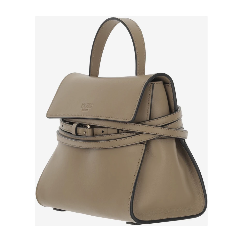 Moschino Schoudertas van schapenleer met klep Beige Dames