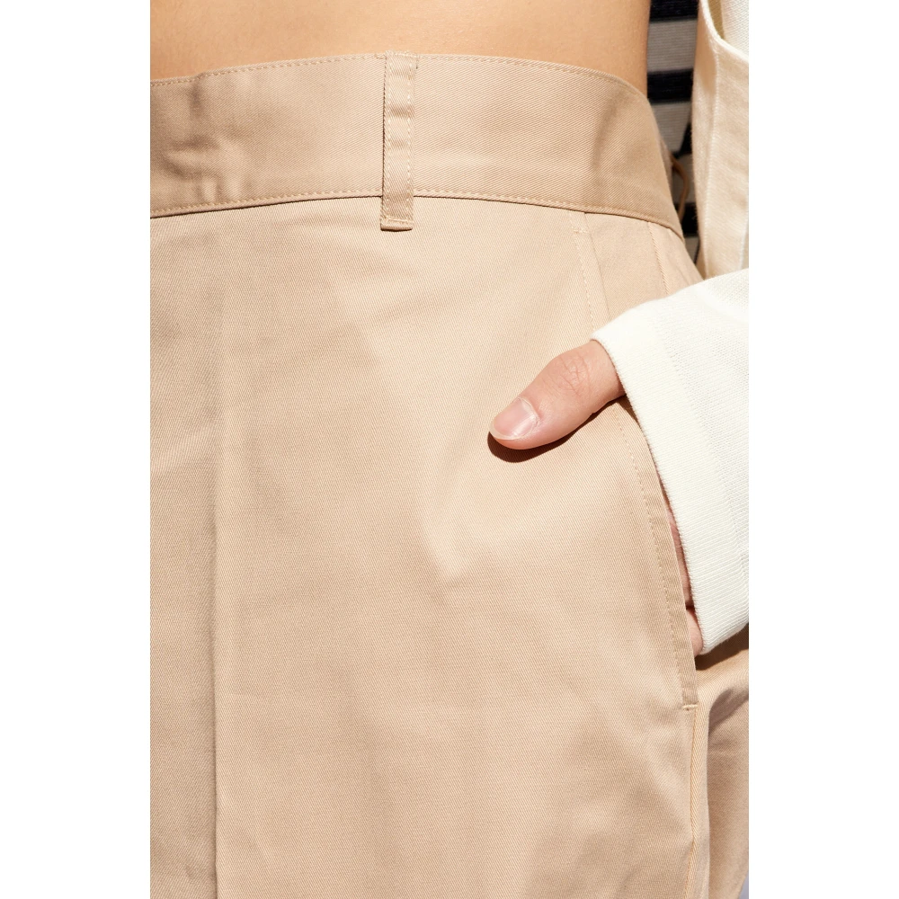 Maison Kitsuné Plooi-front broek Beige Heren