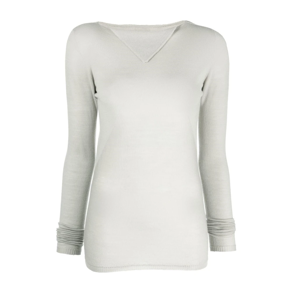 Rick Owens Column Knit Sweater Beige Dames