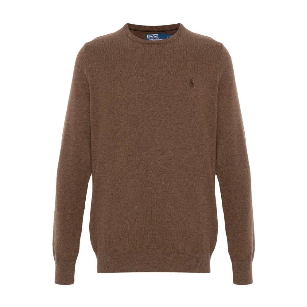 Ralph Lauren Walnootbruine wollen gebreide trui Brown Heren