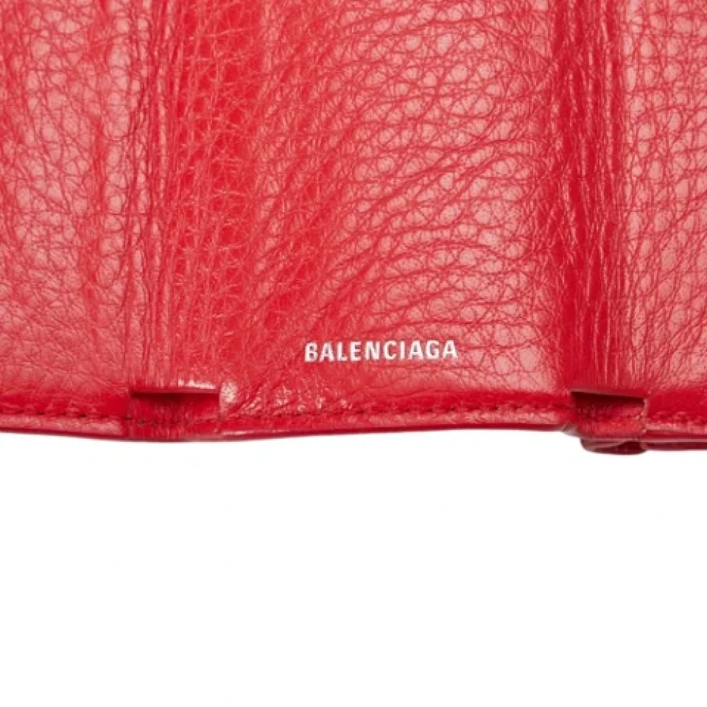 Balenciaga Vintage Rode leren Balenciaga portemonnee Red Dames
