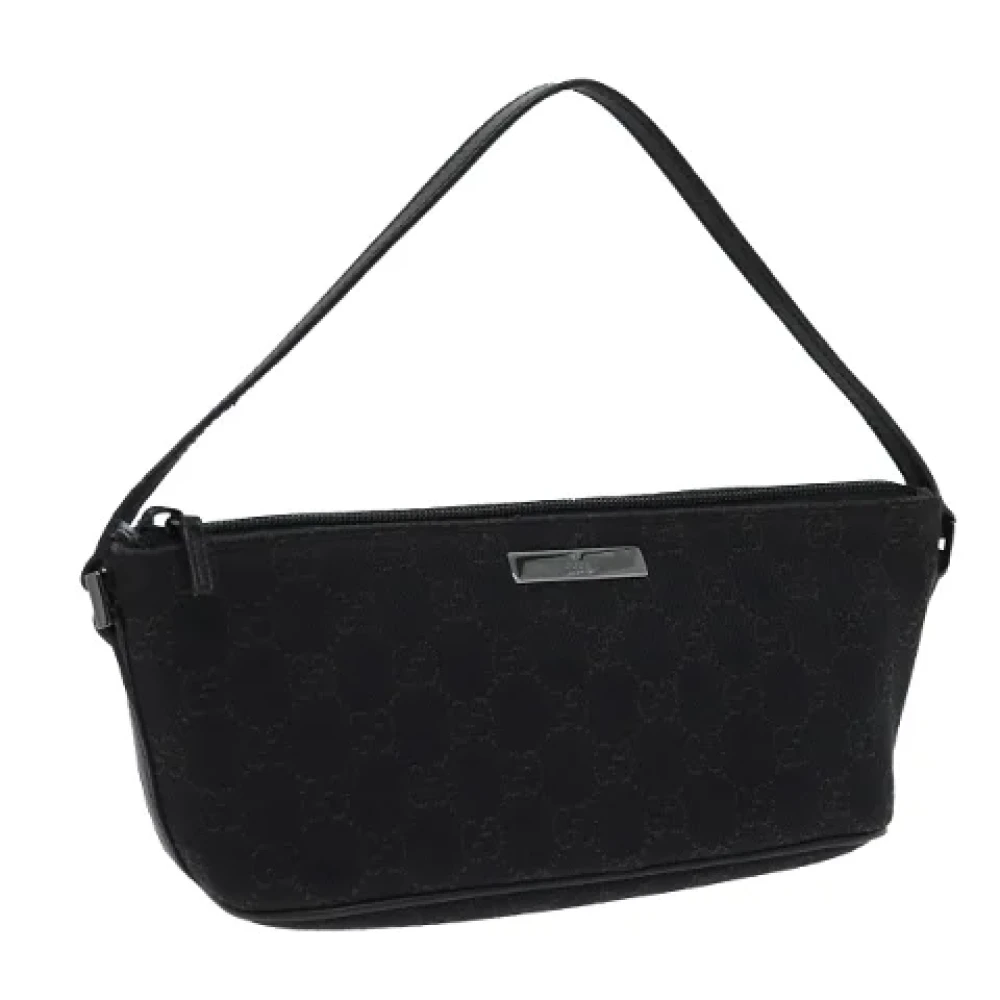 Gucci Vintage Pre-owned Canvas pouches Black Dames