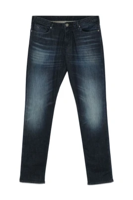 Indigo Blå Jeans Klassisk Fem Fickor