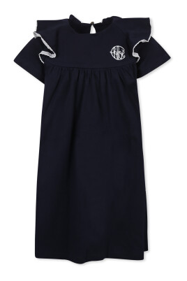 blue-short-sleeved-casual-dress