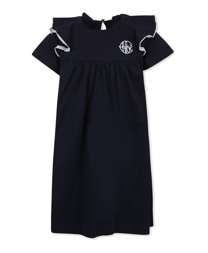 blue-short-sleeved-casual-dress