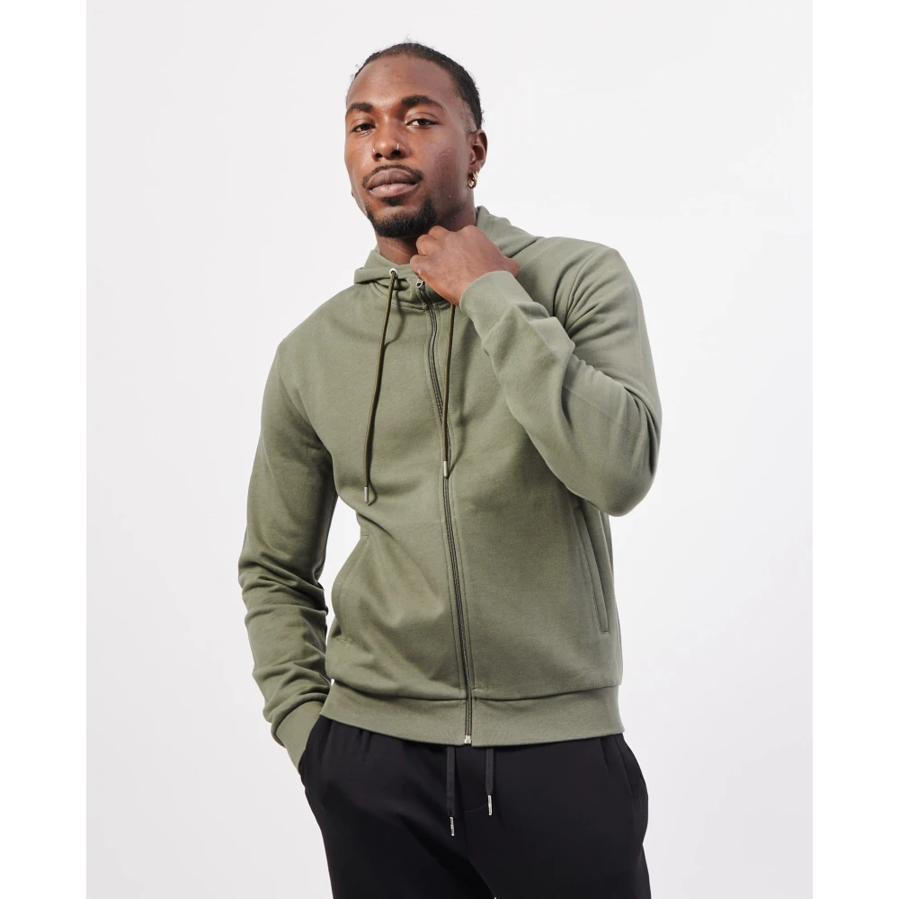 Bikkembergs Groene Hoodie Fullzip Logo Green Heren