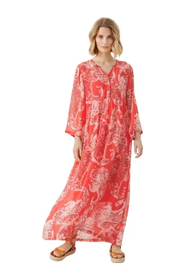 Cayenne Paisley Print Klänning