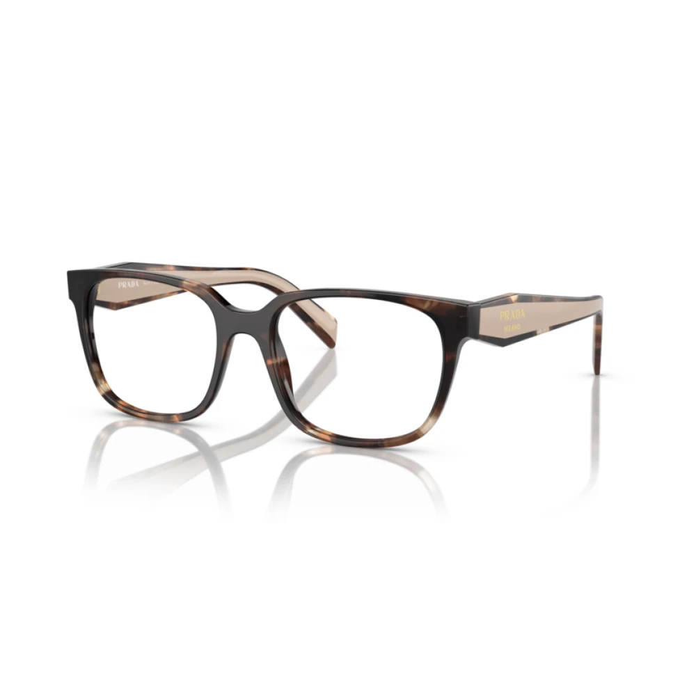 Prada Unisex Brown Glasses, 54 Mm, Pr 17Zv Rectangle-Frame Glasses
